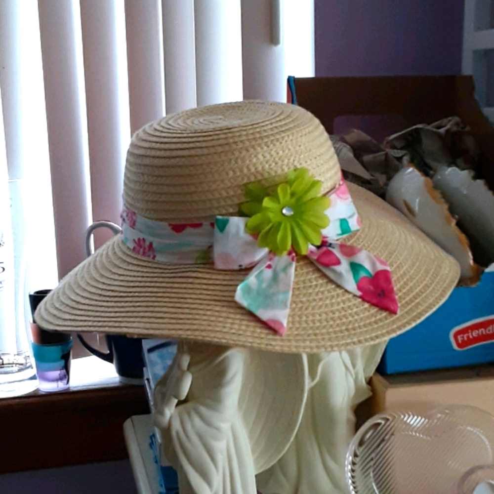 4t 5t spring girls hat easter church